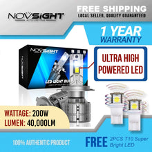 Load image into Gallery viewer, Novsight N60 LED Headlight 40,000 Lumens 200W
