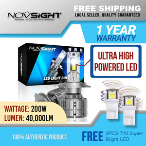 Novsight N60 LED Headlight 40,000 Lumens 200W