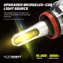 Load image into Gallery viewer, Novsight N12Y Yellow LED Headlight 10,000 Lumens 72W
