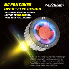 Load image into Gallery viewer, Novsight N12Y Yellow LED Headlight 10,000 Lumens 72W
