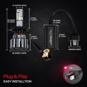 Novsight F03 LED Headlight 15,000 Lumens 70W